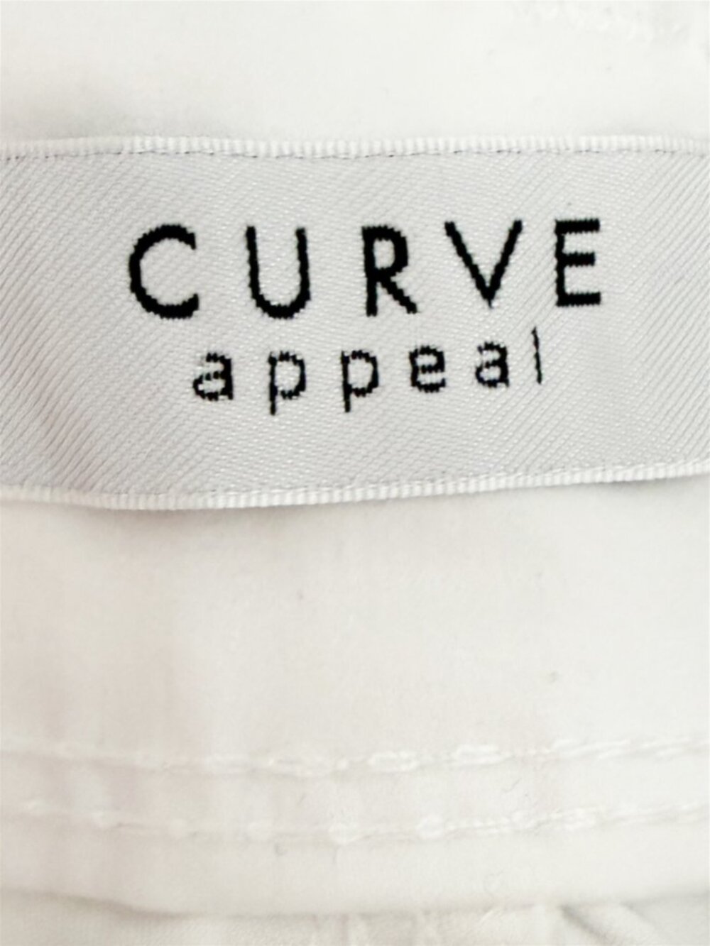 CURVE APPEAL High-Rise Straight-Leg WHITE JEANS NWT 14/32 - Picture 8 of 13